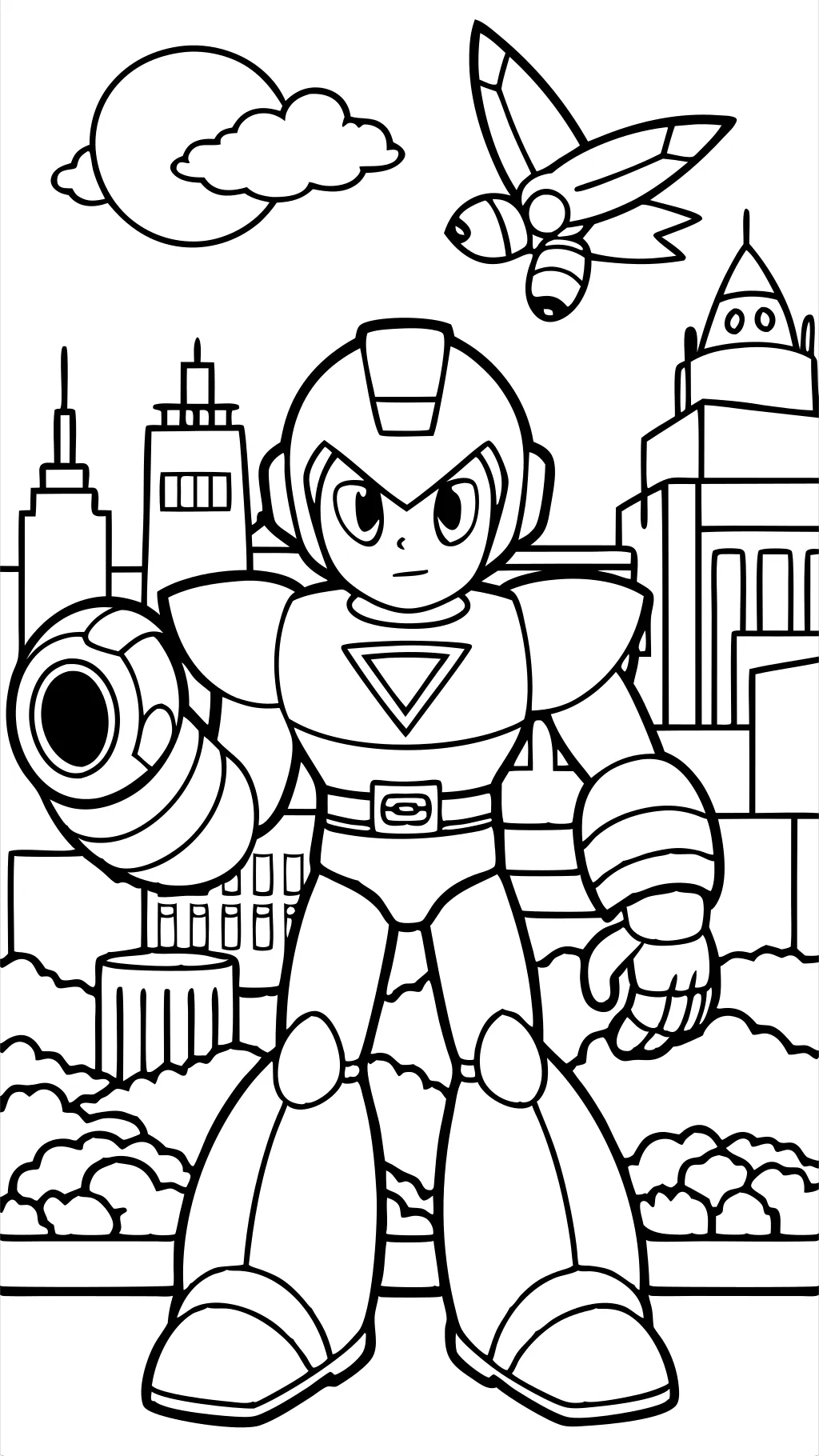 Mega Man Coloring Página